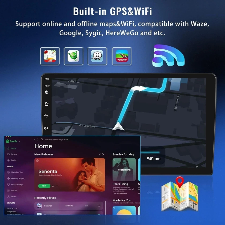 7" For Ford F150 1997-2004 Carplay Stereo Radio Android 13 Navi GPS Player US Foto 2 de 4