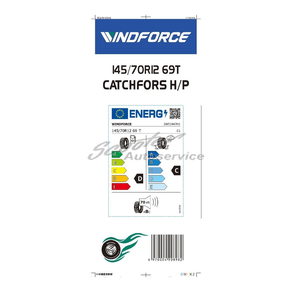 Sommer-Reifen Windforce 145/70 R12 69T Catchfors HP | 45345 - Bild 2 von 4