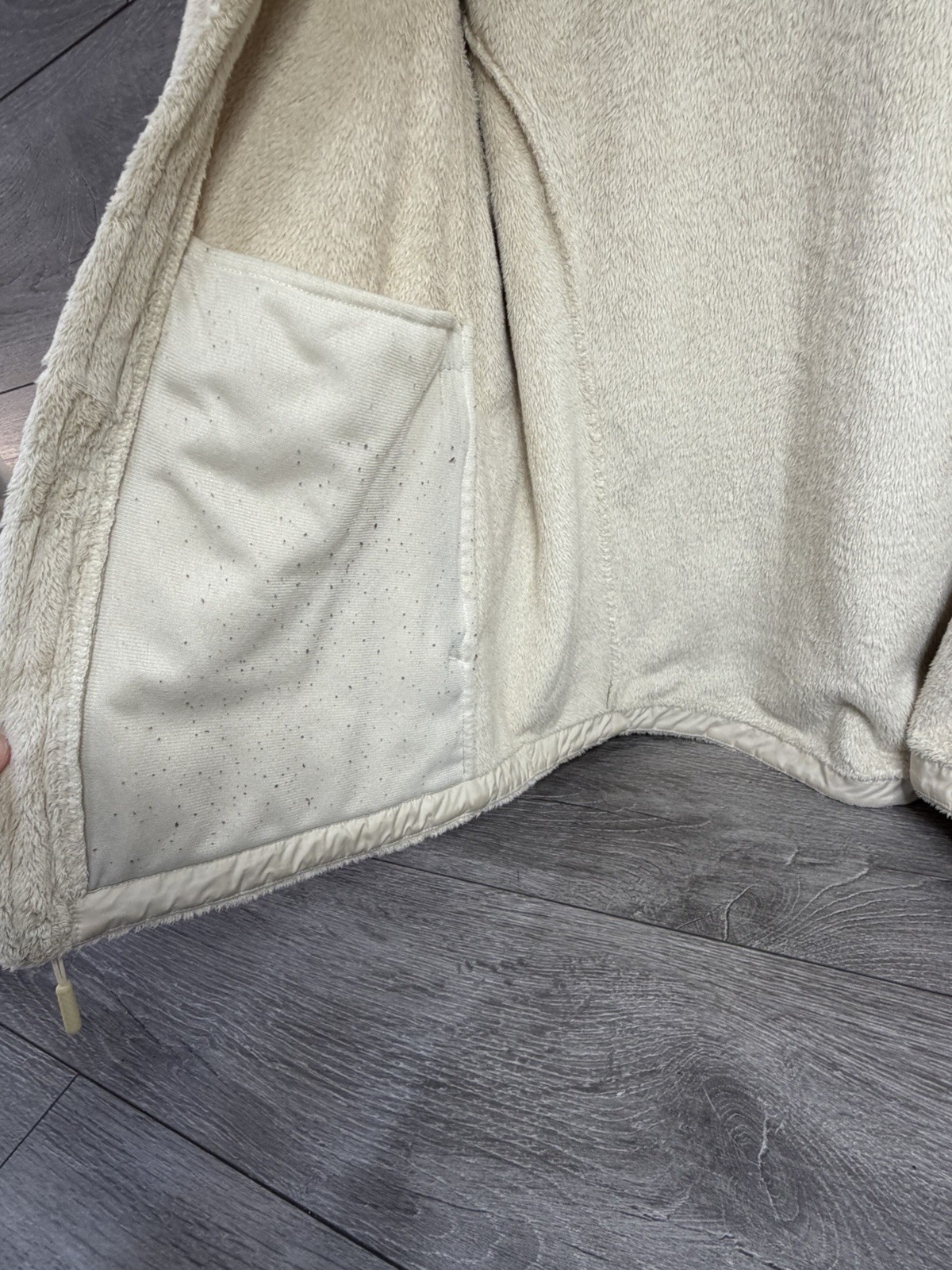 North Face Women’s XL Osito Fleece Jacket Ivory Size Extra Large Full Zip