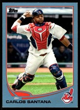 Carlos Santana 2013 Topps Indians #CLE-4 Indians MLB READ FREE SHIP AutographDen