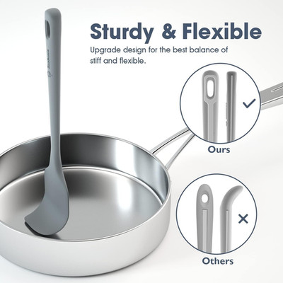 4PCS Silicone Spatula Set Heat Resistant Nonstick Rubber Kitchen Cooking Tools