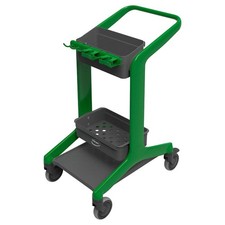 VIKAN  Janitorial Cart,Swivel,Green,PPP,23.4 lb 818HW6