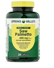 Spring Valley Whole Herb Saw Palmetto Supplement Capsule 450 mg 200 Count