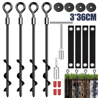 Bodenanker Erdanker 36cm Bodenanker Edelstahl Boden Anker Zelt Trampolin Anchor