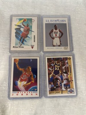 Micheal Jordan Card Set Of 4, 1991 Fleer, Upper Deck, Skybox, 1992 Olympic