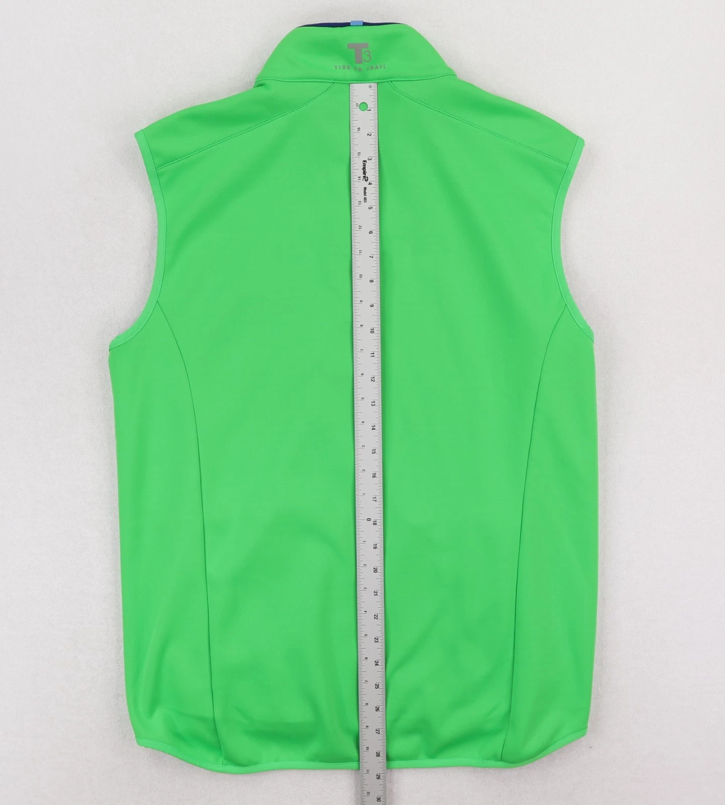 Southern Tide Full Zip Performance Vest Men Medium Neon Green Golf Tide to Trail - product detail image 8