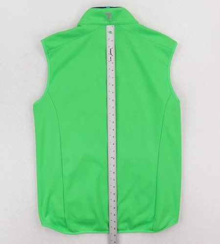 Southern Tide Full Zip Performance Vest Men Medium Neon Green Golf Tide to Trail image 8