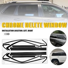 1set For Jeep Grand Cherokee 2011-2021 Glossy Black Window Overlay Cover Sticker