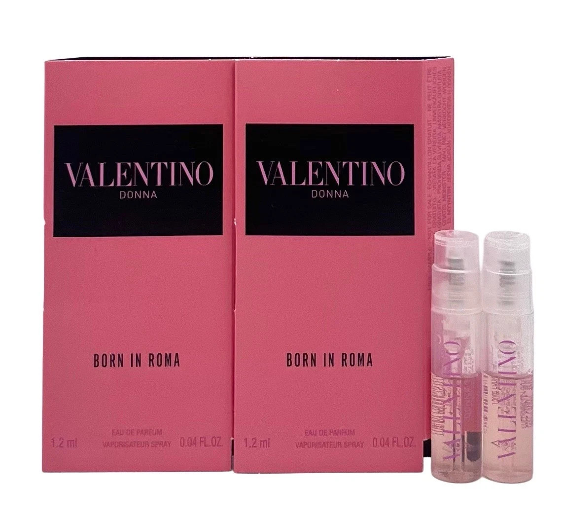 2 VALENTINO DONNA BORN IN ROMA 0.04oz / 1.2ml EDP Spray Samples New