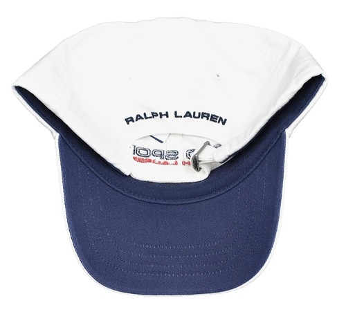 RALPH LAUREN SPORT - CAP BASEBALL - BAUMWOLLE - Weiß - ONE SIZE - NEU - Bild 3 von 3