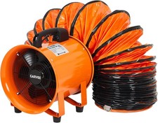8/10in Utility Blower Fan w/ Duct Hose, 3500 RPM Industrial Exhaust Ventilator