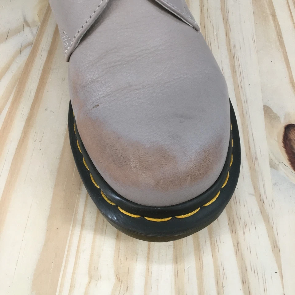 Zapatos Dr Martens para mujer 7 1461 Virginia Oxford con cordones parte superior baja cuero beige Foto 3 de 4