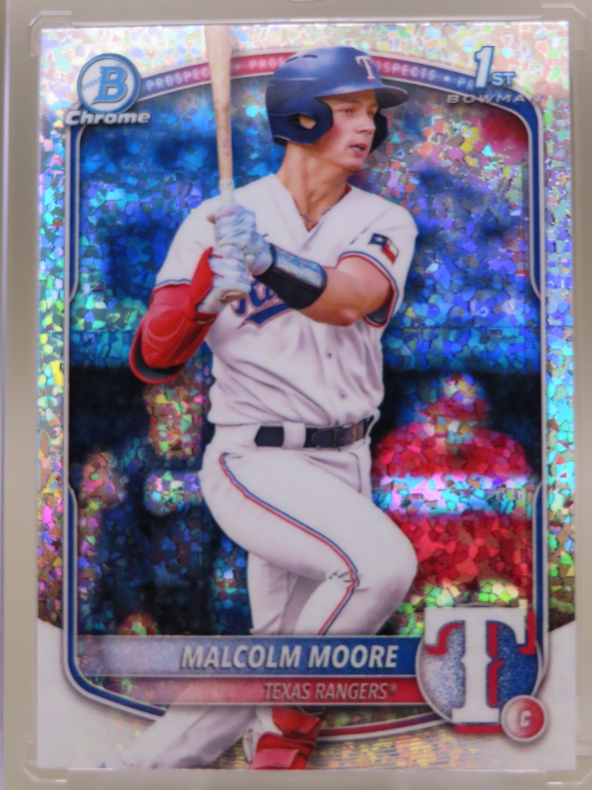 Malcolm Moore 2025 Bowman Chrome Prospects Mini Diamond Refractor #BCP-129