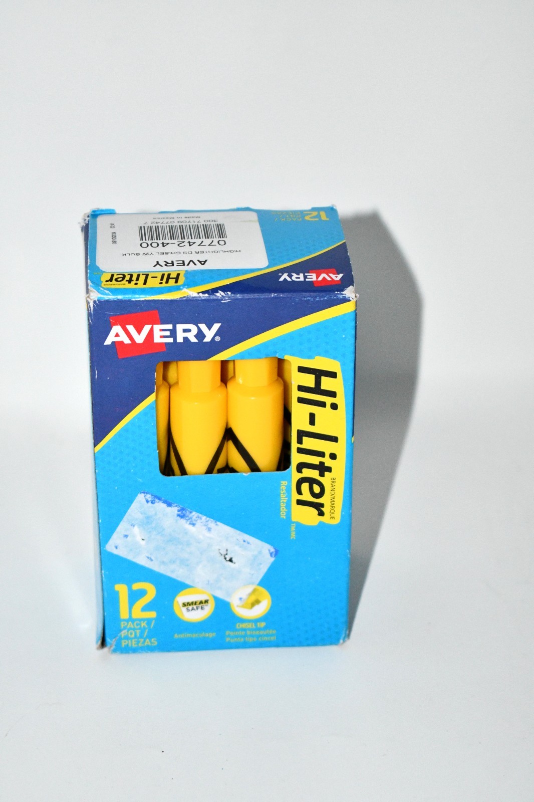 Avery Hi-Liter Desk-Style Highlighters, Smear Safe Ink, Chis