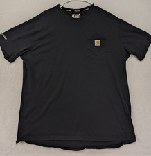 Carhartt Force T Shirt Mens XL Black Relaxed Fit Short Sleeve Front Pocket