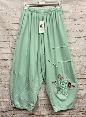Moonshine Fashion Hose Lagenlook 44 46 48 bunt Freizeithose Übergrösse Neu mint - Bild 1 von 4