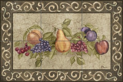Ceramic Tile Mural Kitchen Backsplash - Traditional Fruit I- Fruit - Food - Chef