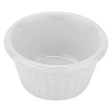 G.E.T. F-625-W 2 oz. Fluted Ramekin, Break Resistant, Melamine, White (Pack of 1