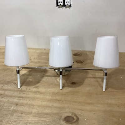 Visual Comfort Monroe 3-Light Vanity Polished Nickel/Matte White KSV1013PNGW