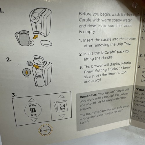 Caffettiera Keurig 2.0 4 tazze nero argento ~mai usata~ - Foto 13 di 15
