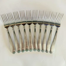 Towle Ariel Satin 18/10 Stainless Forks Flatware 7.25” Lot Set Of 10 A