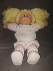 Cabbage Patch Kids Baby Doll  Blonde  Hair, Blue Eyes,  a tooth, Outfit, Shoes