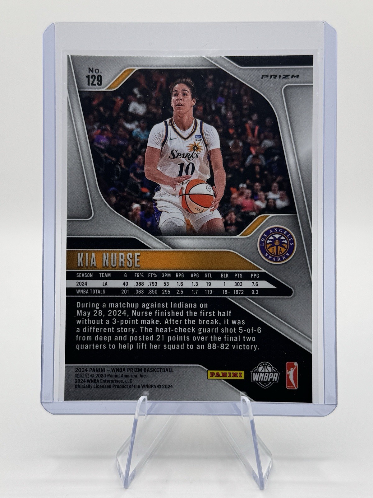 ❄️ 2024 WNBA Panini Prizm - Kia Nurse #129 Ice Prizm - Los Angeles Sparks view 2
