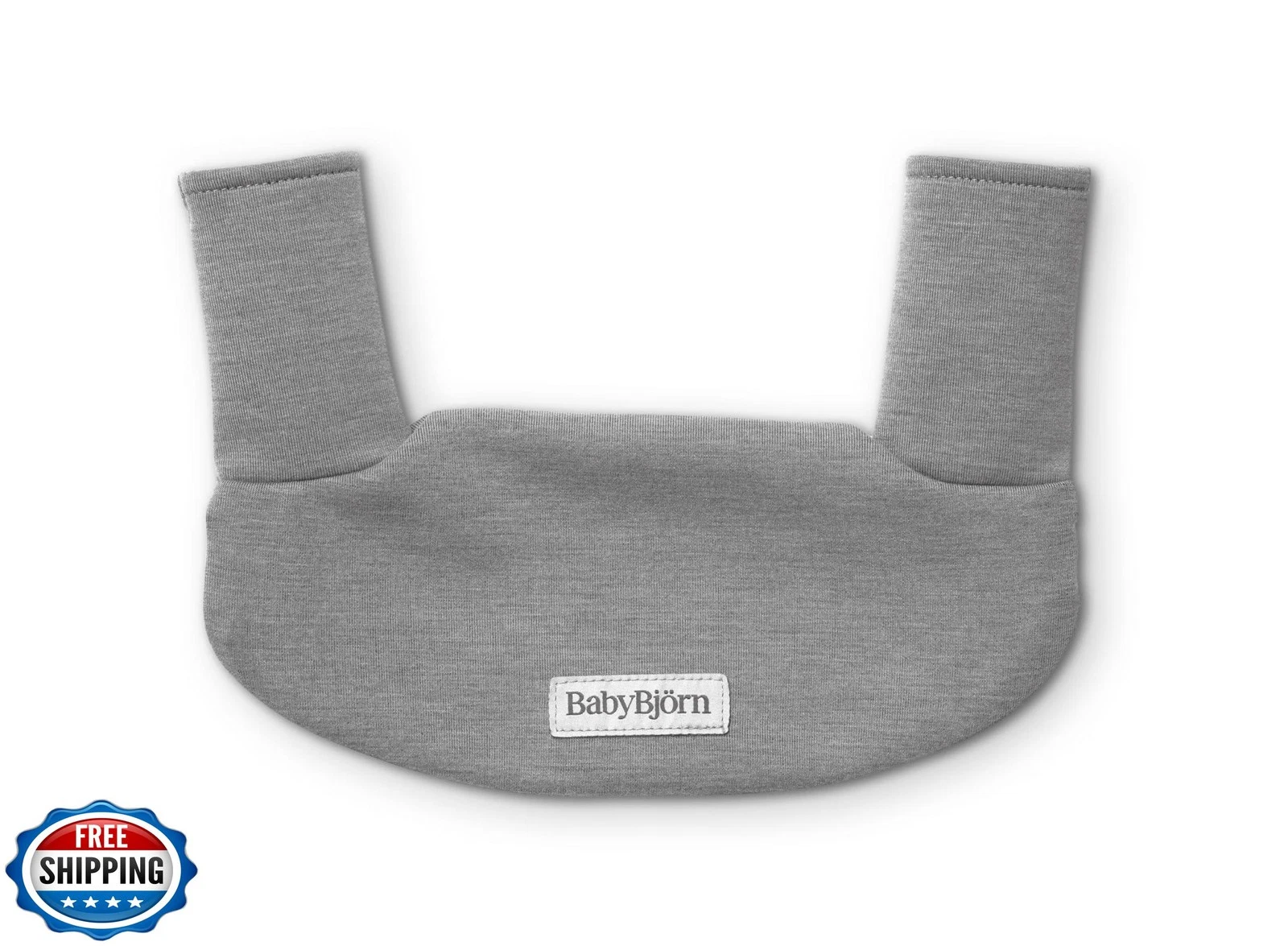BabyBjörn Bib for Baby Carrier Harmony, Jersey, Light Gray