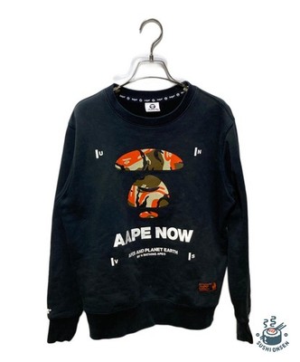 A BATHING APE Crewneck sweatshirt Size: M Black Men AAPSWM3585XXD
