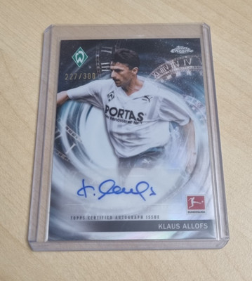 TOPPS Chrome Bundesliga 23/24 - Time Travelers Auto Klaus Allofs 227 / 300