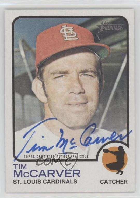 2022 Topps Heritage Real One Auto Tim McCarver #ROA-TMC Auto 19hu
