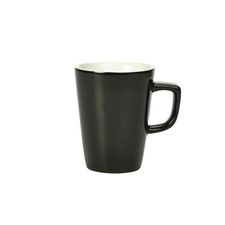 Genware Porcelain Black Latte Mug For Hotel Restaurant 34cl/ 12oz Pack of 6