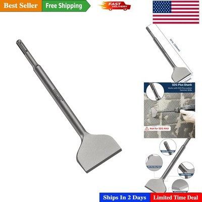 Ergonomic 3'' x 10'' Cranked SDS Plus Tile Chisel Bit for Rotary Hammer Drills