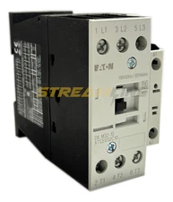 Eaton XTCE032C10A Contactor, 32 Amp, 110/120V Coil, 3P, 45mm Frame, 1 NO Contact
