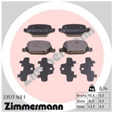 Satz Bremsbeläge Bremsklötze hinten für Alfa Romeo 147 937 156 932 GT | 24321