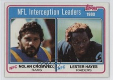 1981 Topps Interception Leaders Nolan Cromwell Lester Hayes #5 3g6
