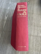 Brewer's Dictionary of Phrase and Fable Centenary Edition 1970 hardback book