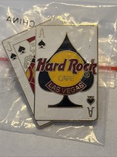 New Hard Rock Cafe Las Vegas Pin With Ace And Jack Spades Poker Cards