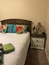Solid Wood  Bedroom Suit With Firm Mattress