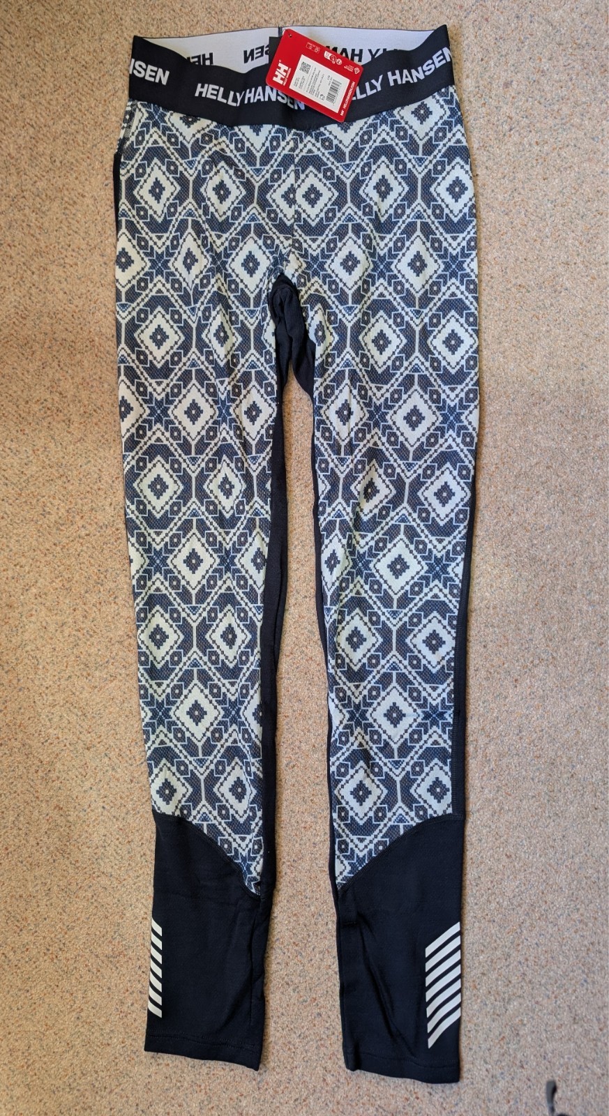 Helly Hansen Merino Capa Base Térmica Damas Lifa Esquí Paseo Azul Marino Grande 14 Cálido