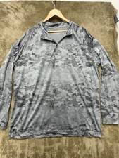 Under Armour Pullover Mens 3XL Gray Quarter Zip Loose Fit Athletic Sweater heat