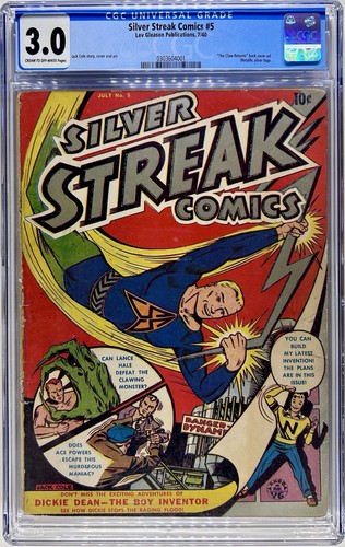 SILVER STREAK COMICS #5 CGC 3.0 Metallic Jack Cole Cover, Claw Back Cover 1940