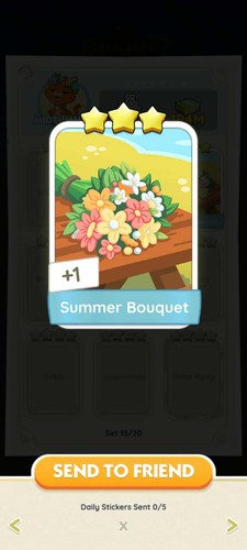 (Set 13 #3 ) Summer Bouquet 3⭐ sticker- Escape Summer Album