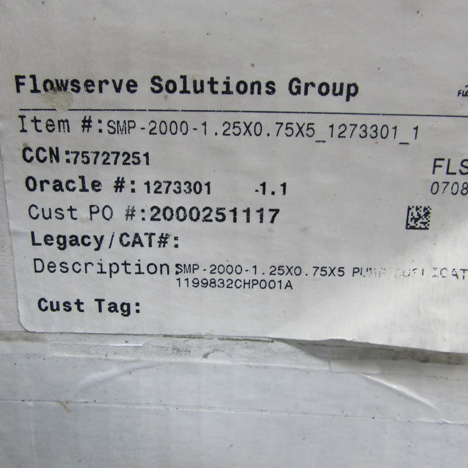 NEW! FLOWSERVE SMP-2000 ,3/4" x 1-1/4" ,S.S. CENTRIFICAL PUMP, w/ WEG 2-hp MOTOR - Image 2 of 4