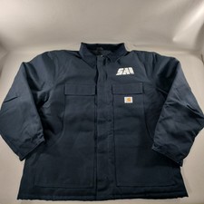 Carhartt Insulated Firm Traditional Blue Coat Loose Fit 0C0003-M Mens Size XL