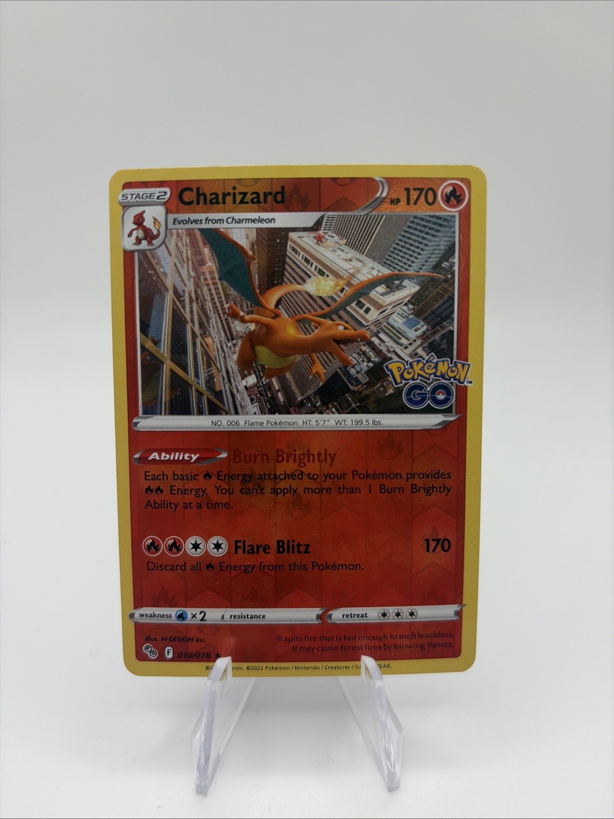 Charizard 010/078 Pokémon GO Reverse Holo