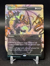 🌈 MTG Kindred Dominance BORDERLESS FOIL Commander Masters 640 NM