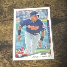 Topps 2014 Jose Ramirez Cleveland Indians #424 Rookie Base Set Baseball Card. rookie card picture