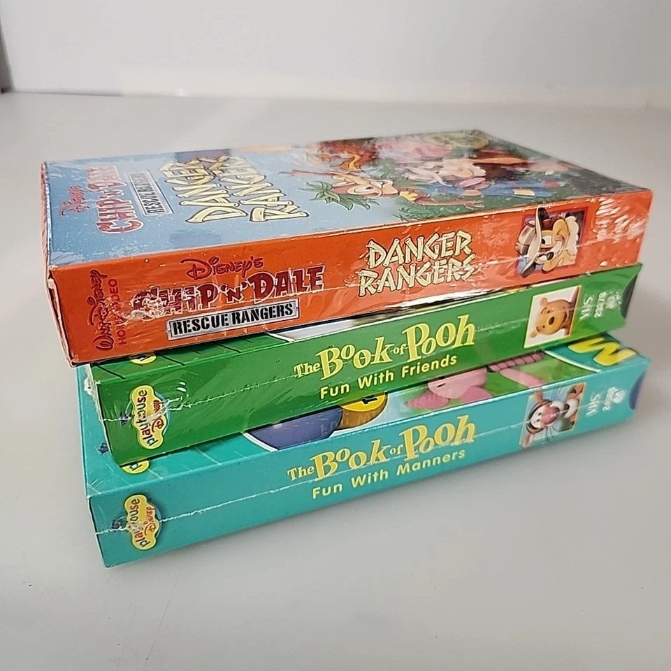 Lot 5 VHS The Book of Pooh  Fun With Manners  Friends Chip N Dale Disney New - Image 3 of 4