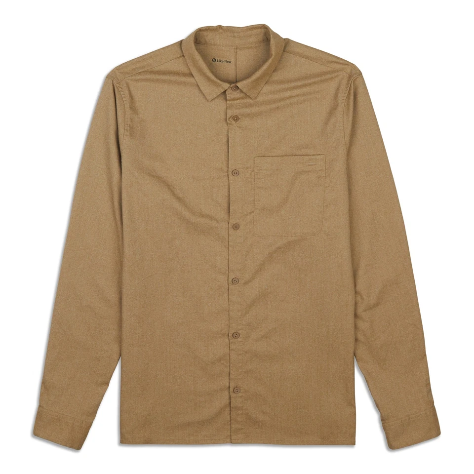 Chaqueta informal con cremallera para hombre lululemon talla M caqui